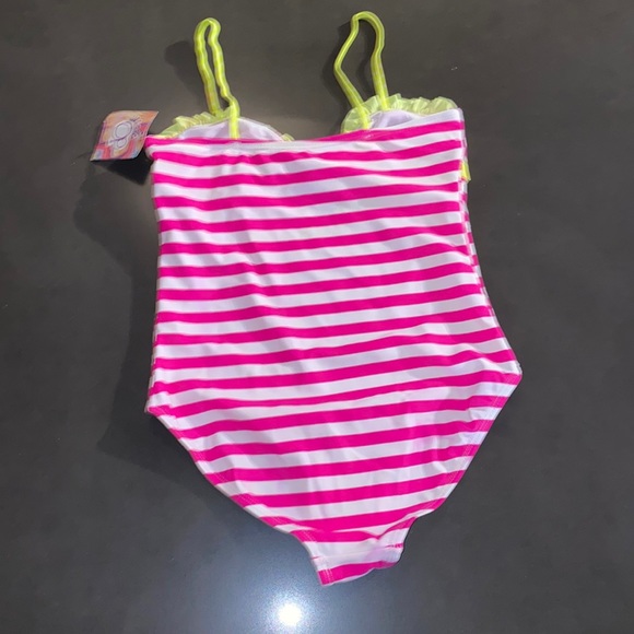 NWT Girls Op one piece stripe swimsuit - Picture 2 of 8
